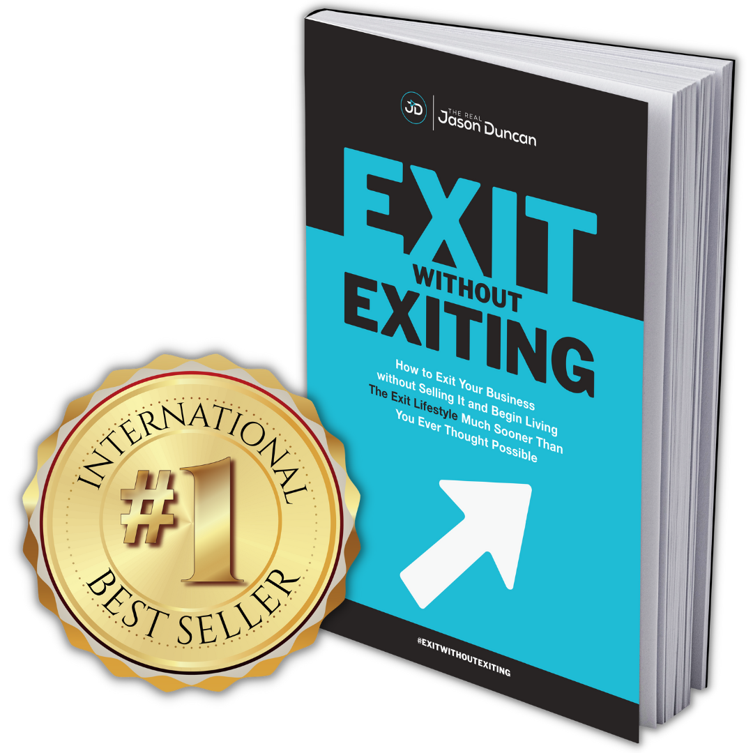 Exit Without Exiting book cover with bestseller badge by The Real Jason Duncan