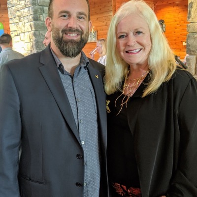 Jason Duncan with Sharon Lechter