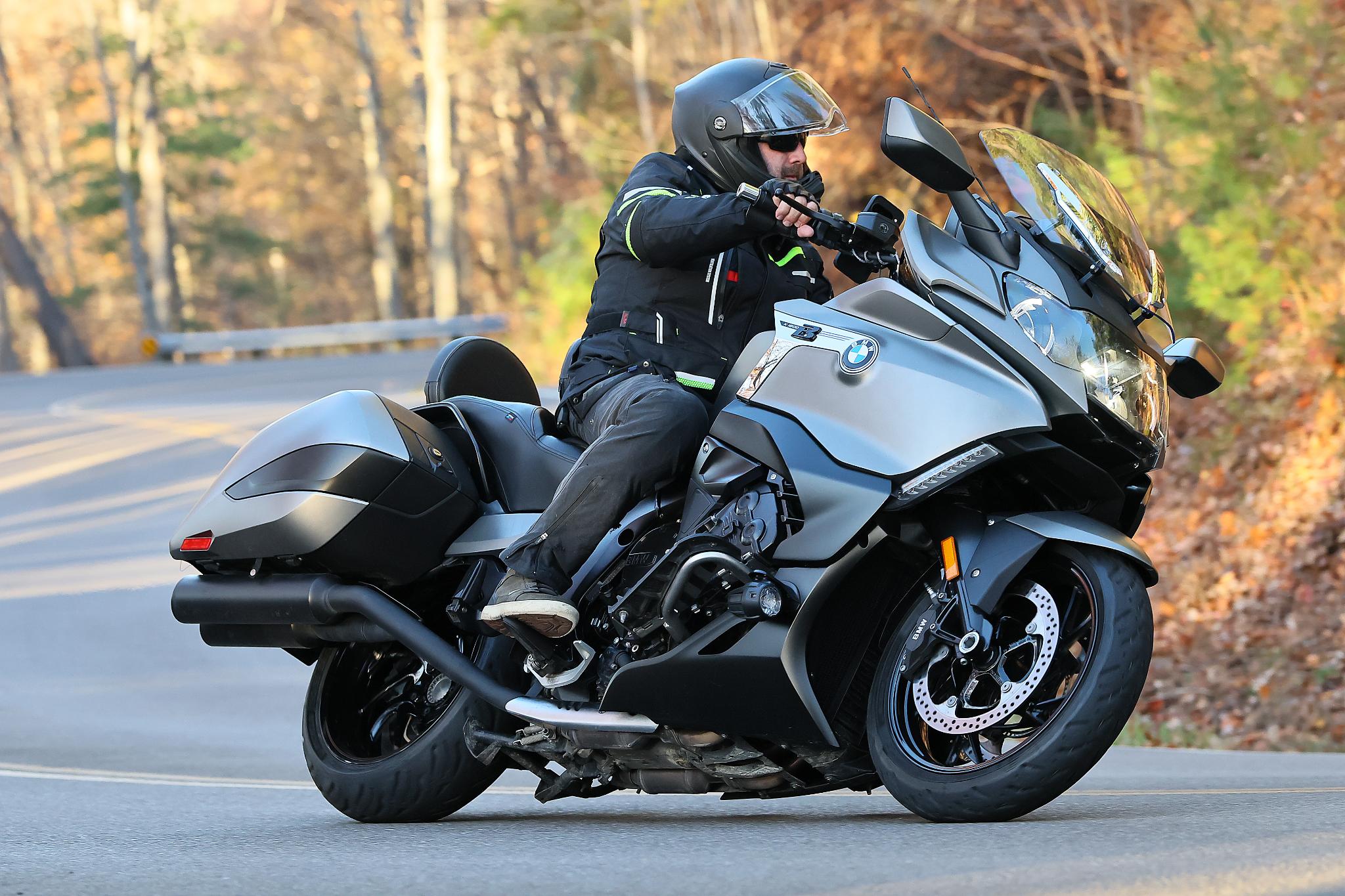 Jason Duncan riding a BMW K1600B on the Tail of the Dragon